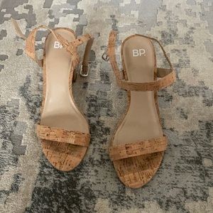BP Cork sandals with block heel